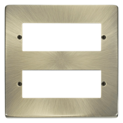 VPAB512 Deco 12 Minigrid Module Plate - Ant. Brass