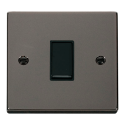 VPBN011BK Deco 1 Gang 2 Way 10AX Switch - Black