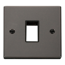 VPBN401BK Deco 1 Gang Plate Single Aperture - Blac