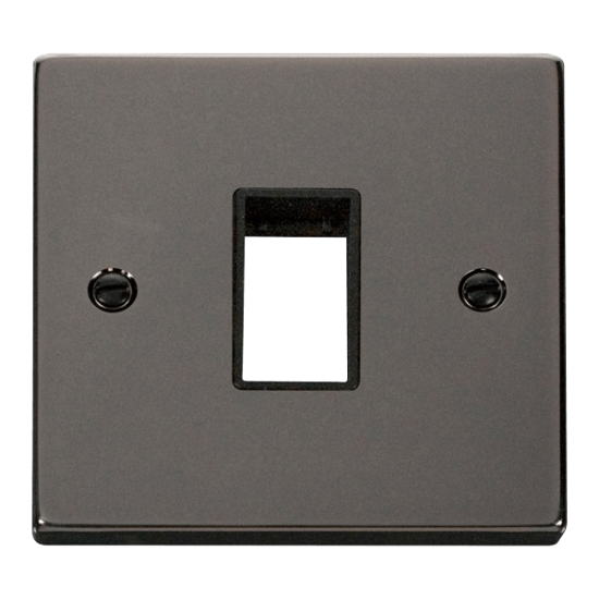 VPBN401BK Deco 1 Gang Plate Single Aperture - Blac