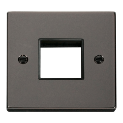 VPBN402BK Deco 1 Gang Plate Twin Aperture - Black
