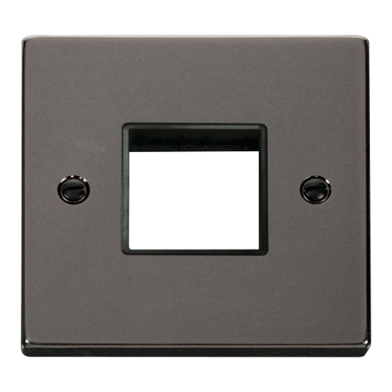 VPBN402BK Deco 1 Gang Plate Twin Aperture - Black