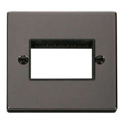 VPBN403BK Deco 1 Gang Plate Triple Aperture - Blac