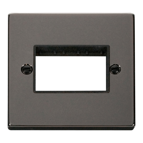 VPBN403BK Deco 1 Gang Plate Triple Aperture - Blac
