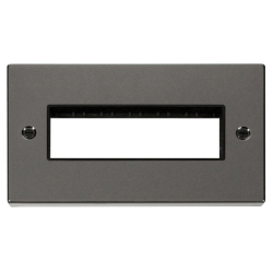 VPBN426BK Deco 2 Gang Plate 6 In-Line Aperture - B
