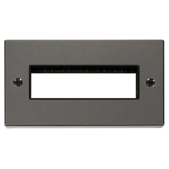 VPBN426BK Deco 2 Gang Plate 6 In-Line Aperture - B