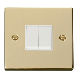 VPBR012WH Deco 2 Gang 2 Way 10AX Switch - White