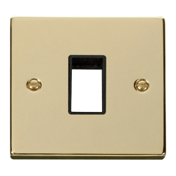 VPBR401BK Deco 1 Gang Plate Single Aperture - Blac