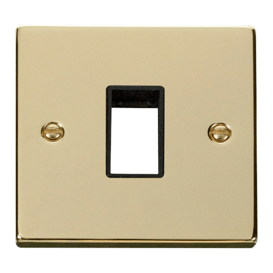 VPBR401BK Deco 1 Gang Plate Single Aperture - Blac
