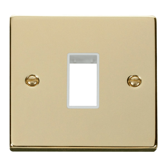 VPBR401WH Deco 1 Gang Plate Single Aperture - Whit