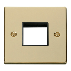 VPBR402BK Deco 1 Gang Plate Twin Aperture - Black