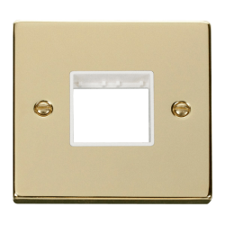 VPBR402WH Deco 1 Gang Plate Twin Aperture - White