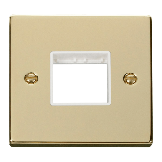 VPBR402WH Deco 1 Gang Plate Twin Aperture - White