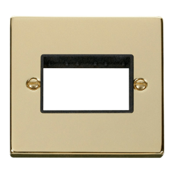 VPBR403BK Deco 1 Gang Plate Triple Aperture - Blac