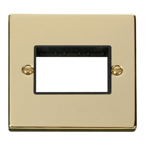 VPBR403BK Deco 1 Gang Plate Triple Aperture - Blac