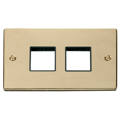 VPBR404BK Deco 2 Gang Plate (2 x 2) Aperture - Bla