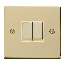 VPBR412WH Deco 2 Gang 2 Way 'Ingot' 10AX Switch -