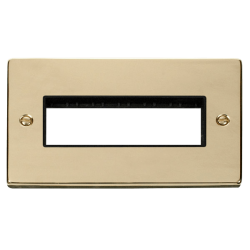 VPBR426BK Deco 2 Gang Plate 6 In-Line Aperture - B