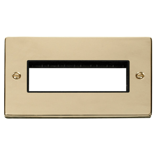 VPBR426BK Deco 2 Gang Plate 6 In-Line Aperture - B
