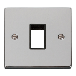 VPCH401BK Deco 1 Gang Plate Single Aperture - Blac