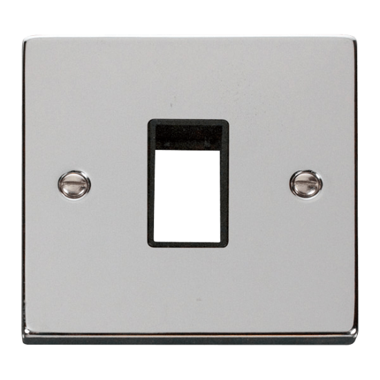 VPCH401BK Deco 1 Gang Plate Single Aperture - Blac