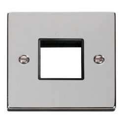 VPCH402BK Deco 1 Gang Plate Twin Aperture - Black