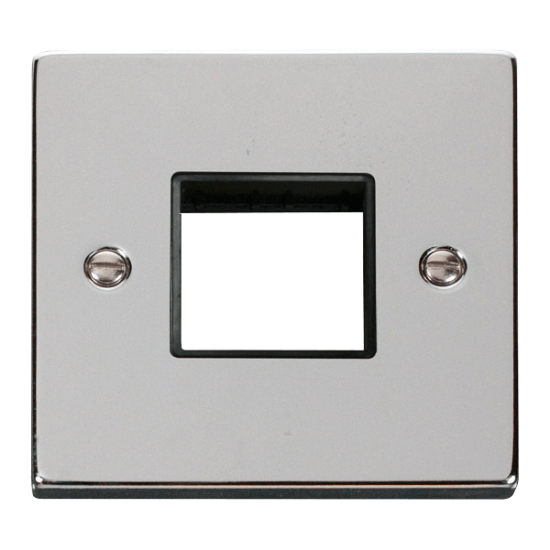 VPCH402BK Deco 1 Gang Plate Twin Aperture - Black