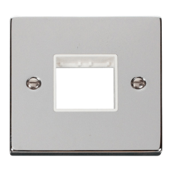 VPCH402WH Deco 1 Gang Plate Twin Aperture - White