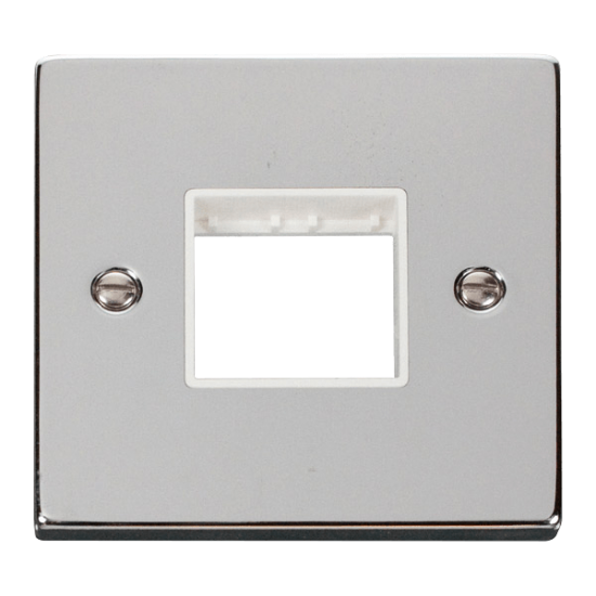 VPCH402WH Deco 1 Gang Plate Twin Aperture - White