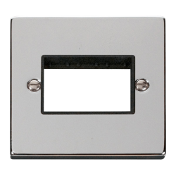 VPCH403BK Deco 1 Gang Plate Triple Aperture - Blac