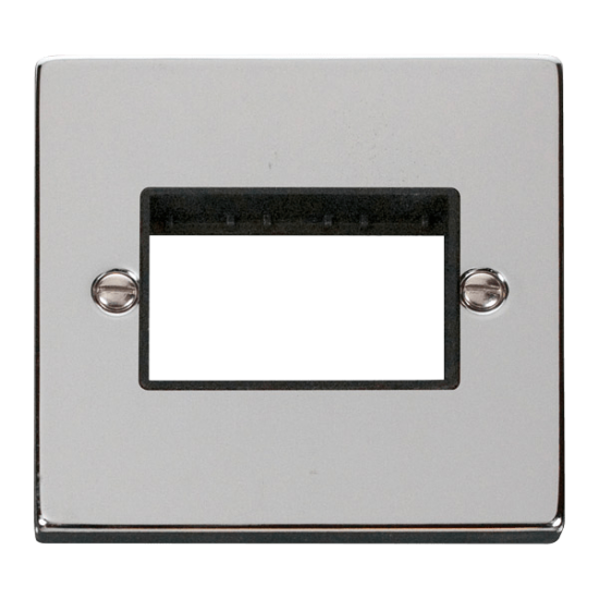 VPCH403BK Deco 1 Gang Plate Triple Aperture - Blac