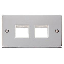VPCH404WH Deco 2 Gang Plate (2 x 2) Aperture - Whi