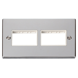 VPCH406WH Deco 2 Gang Plate (3 x 3) Aperture - Whi