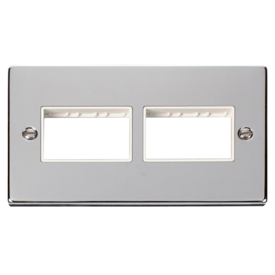 VPCH406WH Deco 2 Gang Plate (3 x 3) Aperture - Whi
