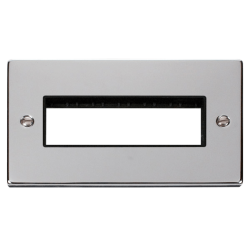 VPCH426BK Deco 2 Gang Plate 6 In-Line Aperture - B