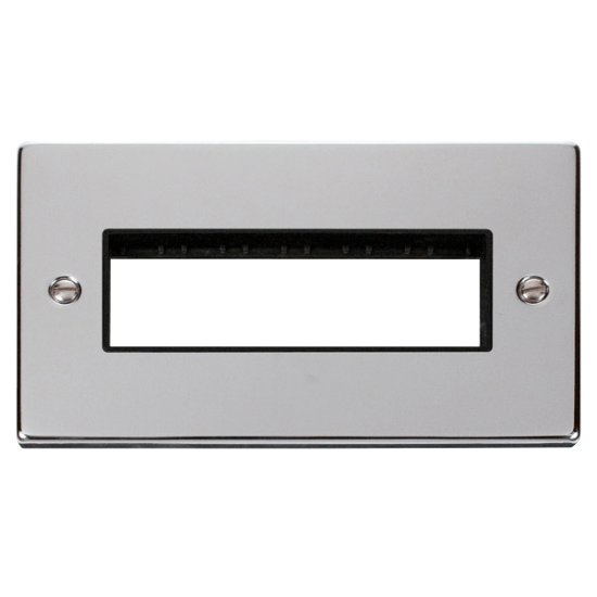 VPCH426BK Deco 2 Gang Plate 6 In-Line Aperture - B