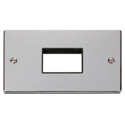 VPCH432BK Deco Double Minigrid Plate Triple Apertu