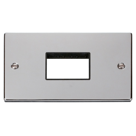 VPCH432BK Deco Double Minigrid Plate Triple Apertu
