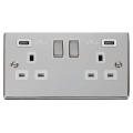 Victorian Polished Chrome - White Inserts - Scolmore Click