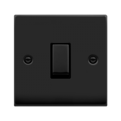 VPMB411BK Deco VP MATT BLACK INGOT 10A 1GANG 2WAY
