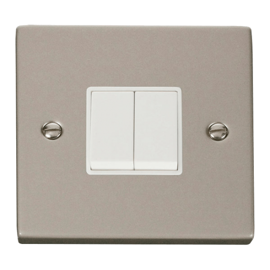 VPPN012WH Deco 2 Gang 2 Way 10AX Switch - White