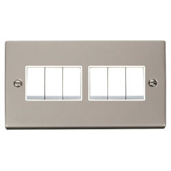 VPPN105WH Deco 6 Gang 2 Way 10AX Switch - White