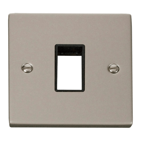 VPPN401BK Deco 1 Gang Plate Single Aperture - Blac