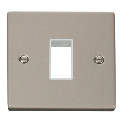 VPPN401WH Deco 1 Gang Plate Single Aperture - Whit