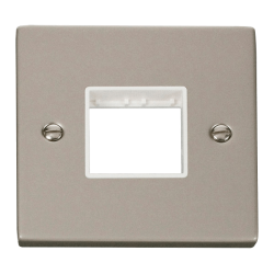VPPN402WH Deco 1 Gang Plate Twin Aperture - White