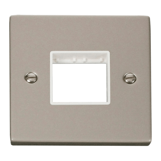 VPPN402WH Deco 1 Gang Plate Twin Aperture - White