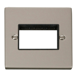 VPPN403BK Deco 1 Gang Plate Triple Aperture - Blac