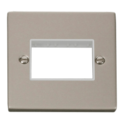 VPPN403WH Deco 1 Gang Plate Triple Aperture - Whit