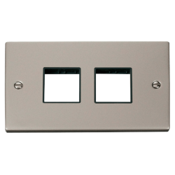 VPPN404BK Deco 2 Gang Plate (2 x 2) Aperture - Bla