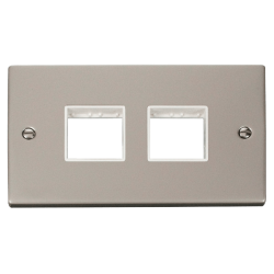 VPPN404WH Deco 2 Gang Plate (2 x 2) Aperture - Whi